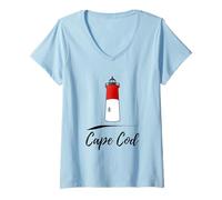 Womens Cape Cod Light Nauset V-Neck T-Shirt