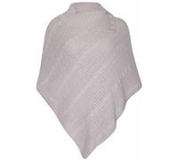 Womens Cape Shawl Wrap Long Knitted Sweater Folded Roll Neck Button Jumper Ladies Poncho Top One Size Stone One Size 8 - 16
