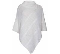 Womens Cape Shawl Wrap Long Knitted Sweater Folded Roll Neck Button Jumper Ladies Poncho Top One Size Cream One Size 8 - 16