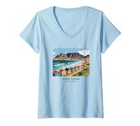 Womens Cape Town, South Africa V-Neck T-Shirt