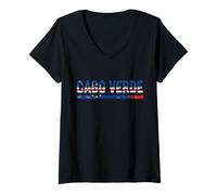 Women's Cape Verde Flag Cape Verdean Roots Cabo Verde V-Neck T-Shirt