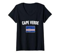 Women's Cape Verde Flag V-Neck T-Shirt