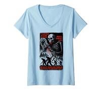 Womens Capital is Dead Labour - Marx Quote, Socialist V-Neck T-Shirt