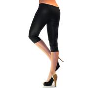 Women's Capri Leggings 3/4 Gloss-Matte Pants Hip Like Faux Leather Patent