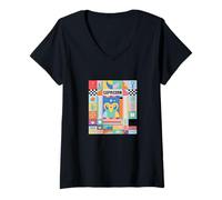 Womens Capricorn Zodiac Sign Bauhaus Style - Modern Astrology Art V-Neck T-Shirt