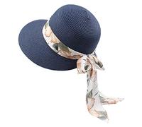 Women's Caps XXL Hats for Big Heads Summer Hat Beach Floppy Roll Womens 50 Up Foldable Sun Sun Women Panama Women (Navy, One Size)