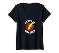 Womens Captain Amazing V-Neck T-Shirt