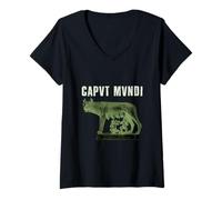 Womens Caput Mundi - Rome V-Neck T-Shirt