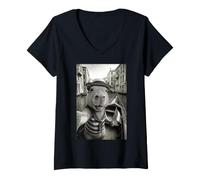 Women's Capybara Selfie Italy Venice Funny Gondola Travel V-Neck T-Shirt