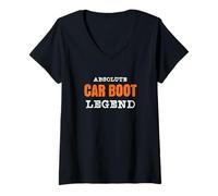 Womens Car Boot Legend | Funny Bargain Hunter V-Neck T-Shirt