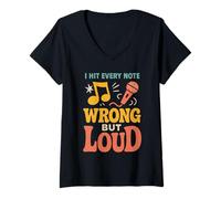 Women's Car Karaoke Singing in Car Road Trip Music Gift V-Neck T-Shirt