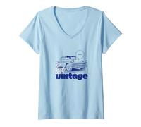 Womens Car Vintage The First Modern Vehicle Was Invented In 1886 V-Neck T-Shirt