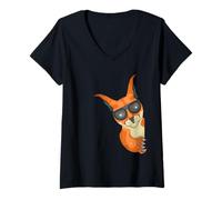 Womens Caracal Lover Kids Wild Cat Caracal V-Neck T-Shirt