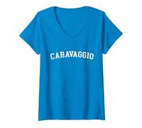 Women's Caravaggio V-Neck T-Shirt, Sapphire Blue, Large