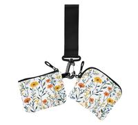 Women's Card Cases Change Holder Spring Cute Floral Colorful Rustic Cute Fashion Change Purse Wallet with Wristle Strap for Men Women 2 Packs, spring cute floral colorful rustic365, 4.13" x 3.51" &