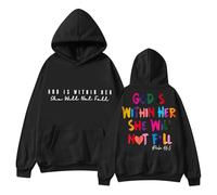Women's Cardigan 48 In 2024 The Lady Sweatshirt With The Inscription "In God" Will Be Available. The Hoodie "God is in Her Heart and She Will Not Nicki Ladies With Zip, black, L