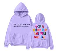 Women's Cardigan 48 In 2024 The Lady Sweatshirt With The Inscription "In God" Will Be Available. The Hoodie "God is in Her Heart and She Will Not Nicki Ladies With Zip, purple, M