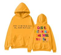 Women's Cardigan 48 In 2024 The Lady Sweatshirt With The Inscription "In God" Will Be Available. The Hoodie "God is in Her Heart and She Will Not Nicki Ladies With Zip, yellow, L