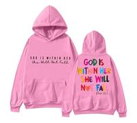 Women's Cardigan 48 In 2024 The Lady Sweatshirt With The Inscription "In God" Will Be Available. The Hoodie "God is in Her Heart and She Will Not Nicki Ladies With Zip, pink, M