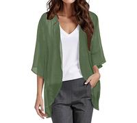 Womens Cardigan Elegant - Plain Long Sleeve Tops Comfortable Plus Sizes Coat Loose Drape Waterfall Cardigans Knitted Tie Up/Button Shrug Top Chiffon Kimono Cardigans Casual Loose Plus Size Going Out
