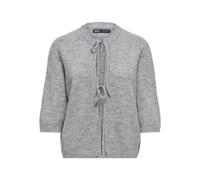 ONLY Onlsimoni Women's 2/4 Bow Cardigan KNT Noos, Medium Grey Melange, L