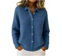 Womens Cardigan UK Wine Red Diamond Knit Sweater Ladies Thermal V Neck Button Up Blouse Shacket Soft Warm Stretch Checked Shirt Collared Work Tops Christmas Jumpers Cosy Winter Jacket Coat Layer