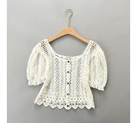 Womens Cardigan,Women'S Bolero Cardigan Crochet Shrug Jacket Boho White Short Puff Sleeves Open Front Summer Hollow Knit Crop Cardigan Elegant Festival Party Mesh Jacket For Dresses,One Size Fits S,