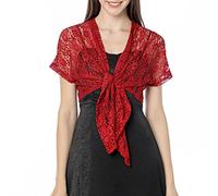 Womens Cardigan, Women'S Floral Lace Mesh Sheer Shrug Short Sleeve Solid Open Front Tie Cardigan Shawl V-Neck Festival Jacket Summer Elegant Cardigan Bolero Jacket Cover-Up For Dress,Burgundy Red,L