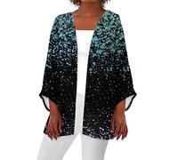 Women's Cardigans 3/4 Sleeve, Square Neck T Shirts, Tshirts Women UK Summer Blouses for Women Tie Front Blouse Empire Waist Top Cap Sleeve Fitted T Shirts for Women UK Floral Kimono