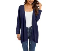 Women's Cardigans Long Sleeve Lightweight Soft Open Front Sweaters with Pockets Solid Color Casual Elegant Shrugs Jumper