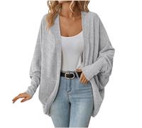 Women's Cardigans Summer Long Sleeve Open Front Knit Cardigan Batwing Sleeve Lightweight Sweaters for Women Solid Color Plus Size Plus Size Shrugs and Boleros Kimono Cardigan Beach Cover Up