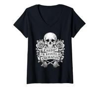 Women's Cardio Im Banking On Cremation Gothic V-Neck T-Shirt
