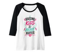 Womens Cardio Mom, Exercise Class Teacher Fitness Leader Raglan Baseball Tee