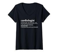 Women's Cardiologist Definition Fixing Dating Humor Cardiology V-Neck T-Shirt