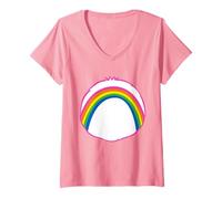 Womens Care Bears Cheer Belly Halloween Costume V-Neck T-Shirt