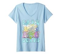 Womens Care Bears Garden Festival V-Neck T-Shirt