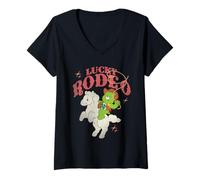 Womens Care Bears Lucky Rodeo Bear V-Neck T-Shirt