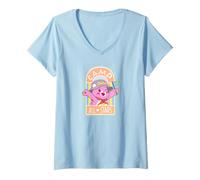 Women's Care Bears: Unlock the Magic Cheer Bear Close-Up All-Star V-Neck T-Shirt