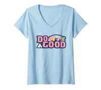 Women's Care Bears: Unlock the Magic Do Good Rainbow Group V-Neck T-Shirt