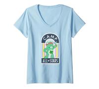 Women's Care Bears: Unlock the Magic Good Luck Bear Camp All-Star V-Neck T-Shirt