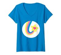 Womens Care Bears: Unlock The Magic Thanks A Lot Bear Belly V-Neck T-Shirt