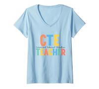 Women's Career and Technical Education Teacher Vocational Schools V-Neck T-Shirt