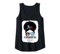 Womens Caribbean Girl Roots Antigua and St Lucia Mix Heritage Tank Top