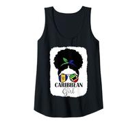 Womens Caribbean Girl Roots Barbados and St Kitts Mix Heritage Tank Top