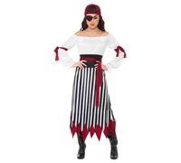 Womens Caribbean Pirate Lady Fancy Dress Costume Sizes 8-18