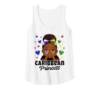 Womens Caribbean Princess Girl Cuba and Guyana Flag Heritage Tank Top