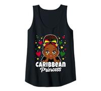 Womens Caribbean Princess Girl Grenada and St Kitts Flag Heritage Tank Top