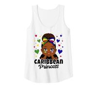 Womens Caribbean Princess Girl Guyana and Haiti Flag Heritage Tank Top