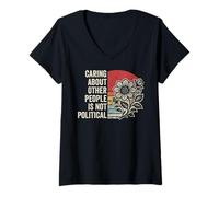 Women's Caring About Other People is Not Political V-Neck T-Shirt
