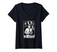 Womens Carl Kolchak Mystery Series Cult Supernatural Investigator V-Neck T-Shirt